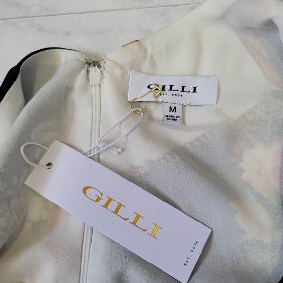 Gilli Dress Floral Chain Print Spaghetti Strap Medium NWT - Picture 7 of 11